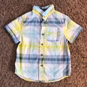 Cat and Jack Plaid Button Down T-Shirt
